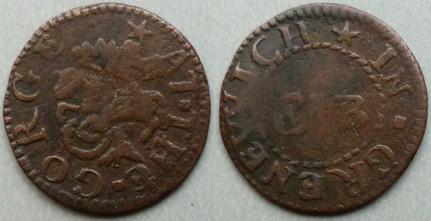 Greenwich, E B AT THE GORGE farthing N2597